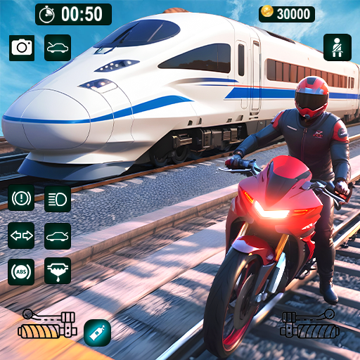Bike Vs Train Race: 3D Bike Racing Game